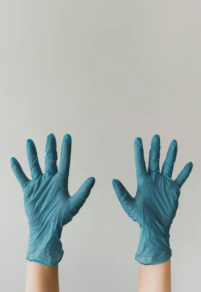 protective rubber gloves